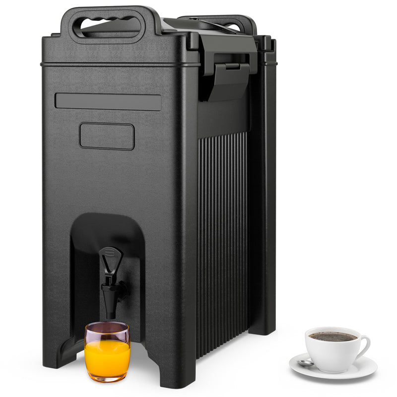 Prep & Savour 10L Portable Insulated Beverage Dispenser Cold & Hot Drink Tea  Water Container