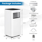 10000 BTU Portable Air Conditioner 4-in-1 AC Unit Cooling Fan Dehumidifier with Sleep Mode Remote Control & Window Kit Child Lock