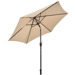 10FT Patio Umbrella Outdoor 6 Ribs Steel Market Table Umbrella with Push Button Tilt & Crank for Garden Backyard Deck Pool