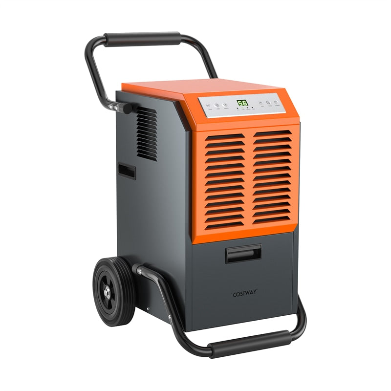 163 PPD Bucketless Commercial Dehumidifier 4000 sq.ft. Portable Industrial Dehumidifier for Large Basement with Drainage Pipe & 1.45 Gallon Water Tank
