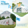 20' x 40' Heavy Duty Party Tent Large White Event Tent with Sidewalls, Zippered Doors & 12 Windows, Peach Shaped Outdoor Wedding Tent for Patio Yard