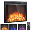 26 Inch Electric Fireplace Insert 750W/1500W Wall Recessed Fireplace Heater with Adjustable Flame Effect, Remote Control & LED Screen