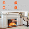 26 Inch Electric Fireplace Insert 750W/1500W Wall Recessed Fireplace Heater with Adjustable Flame Effect, Remote Control & LED Screen