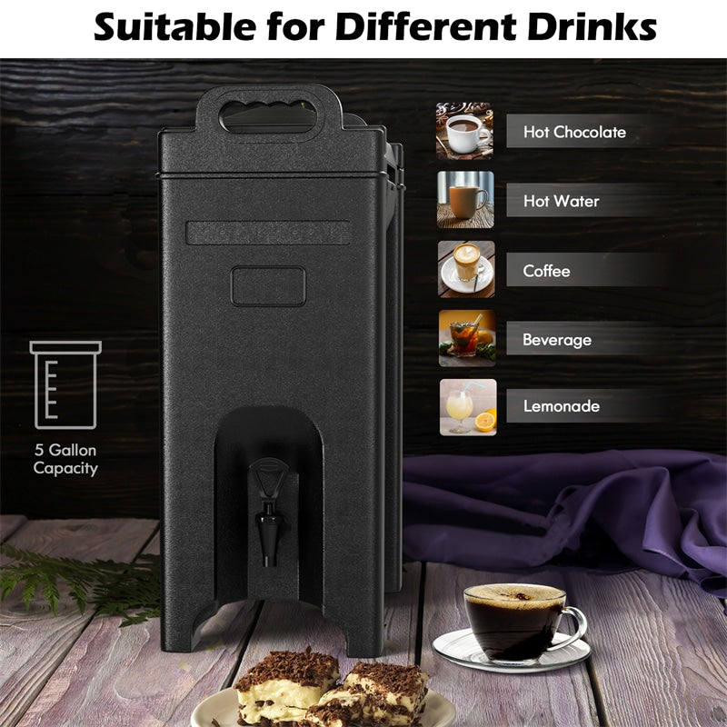 5 Gallon Insulated Beverage Cooler: Dispenser with Stainless Steel Int –  Real Deal Steel