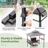 8 x 5Ft Grill Gazebo 2-Tier Canopy Outdoor Barbecue Gazebo with 2 Shelves & Storage Baskets for Backyard Garden Poolside