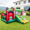 Farm Themed Inflatable Castle Bounce House Indoor Outdoor Kids Bouncy House with Double Slides & 735W Air Blower