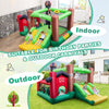 Farm Themed Inflatable Castle Bounce House Indoor Outdoor Kids Bouncy House with Double Slides & 735W Air Blower