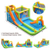 Inflatable Water Slide 8-in-1 Mega Bounce House Water Park with Long Slide, 735W Air Blower, Splash Pool for Kids Backyard Party Fun