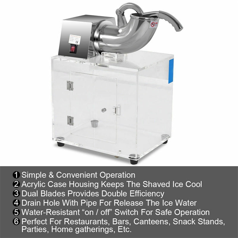 Commercial Snow Cone Machine Ice Shaver Electric Ice Crusher Sale -  Bestoutdor