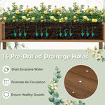 HIPS Raised Garden Bed Polywood Elevated Planter Box Weatherproof Standing Garden Bed with Legs, Storage Shelf & Drain Hole