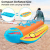 Inflatable 3-Person Towable Tube for Boating, Hot Dog Towable Tube Water Sports Banana Boat Ride with 3 EVA-Padded Seats for Towing Rider