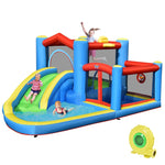 Inflatable Water Slide Bounce House Splash Pool Bounce Castle with Slide, Target Balls & 480W Blower for Kids 5-12 Indoor Outdoor Party Family Fun