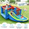 Inflatable Water Slide Bounce House Splash Pool Bounce Castle with Slide, Target Balls & 480W Blower for Kids 5-12 Indoor Outdoor Party Family Fun