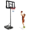 Portable Basketball Hoop 4.25-10FT Height Adjustable Basketball Goal System for Kids Adults with 44" Shatterproof Backboard & 2 Nets
