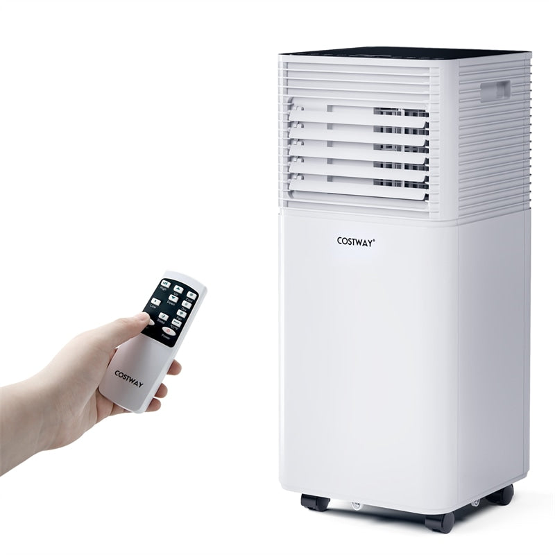 10000 BTU Portable Air Conditioner, 4-in-1 AC Unit with Fan, Dehumidifier, Sleep Mode, Remote Control, 24H Timer for Bedroom & Living Room