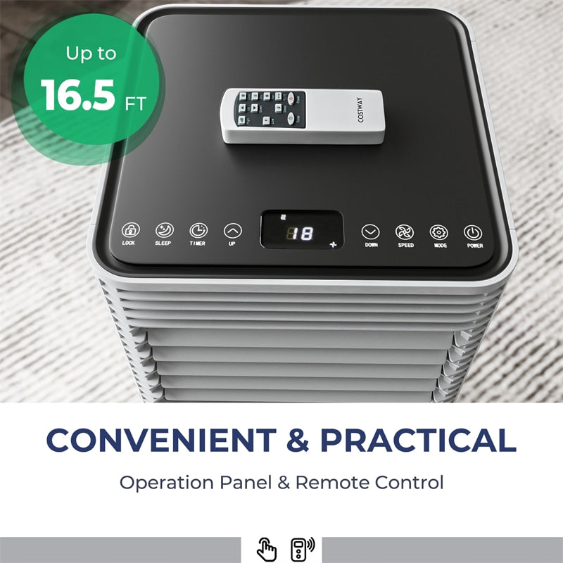 10000 BTU Portable Air Conditioner 4-in-1 AC Unit with Fan Dehumidifier Mode & Remote Control