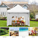 10' x 10' Pop up Canopy Tent Commercial Instant Canopy with 5 Removable Zippered Sidewalls & Adjustable Awning