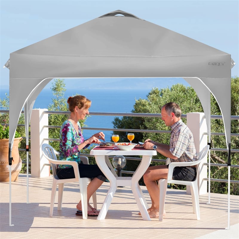 10' x 10' Outdoor Pop-up Canopy Tent Height Adjustable with Roller Bag