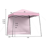 10 x 10 ft Pop up Canopy Tent Set-up Instant Shelter with Detachable Sidewall & Central Lock