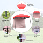 10 x 10 ft Pop up Canopy Tent Set-up Instant Shelter with Detachable Sidewall & Central Lock