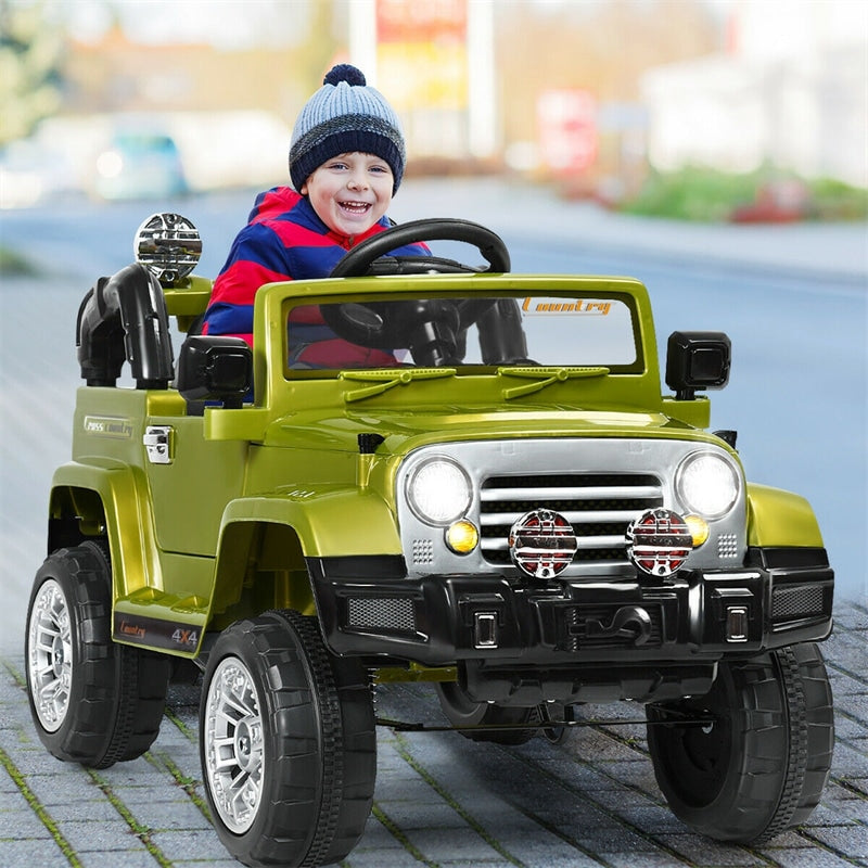 Kids Ride on Truck 12V Battery Powered Car with 2 Motors,  Remote Control & LED Lights MP3