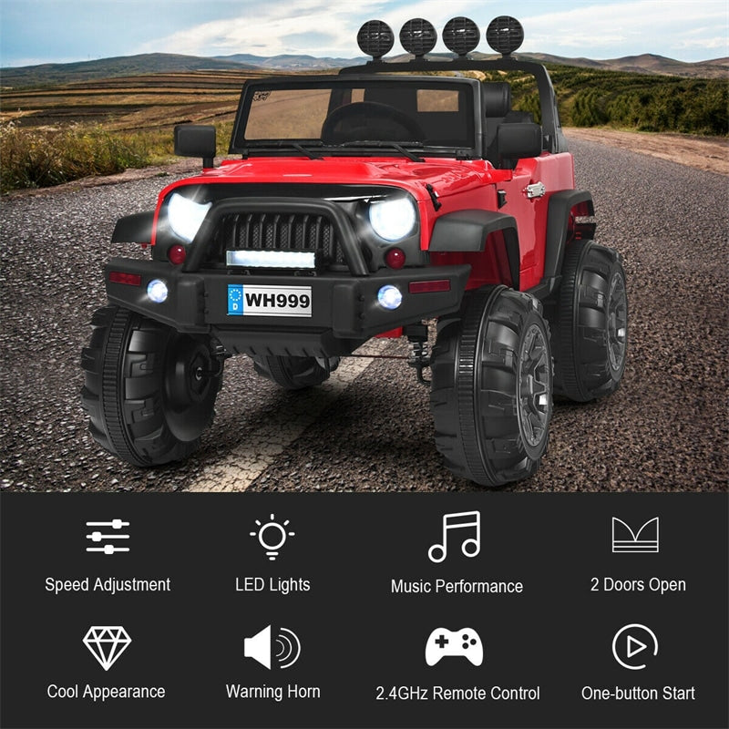 Kids Ride On Truck 2 Seater Ride On Car 12V Battery Powered Electric Vehicle with Remote Control