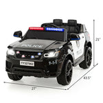 Kids Ride On Police Car 12V Battery Powered Electric Vehicle with Remote Control