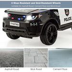 Kids Ride On Police Car 12V Battery Powered Electric Vehicle with Remote Control