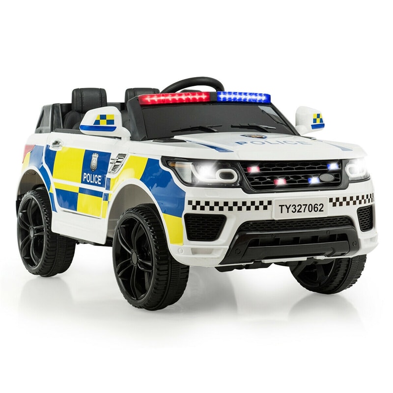 Kids Ride On Police Car 12V Battery Powered Electric Vehicle with Remote Control