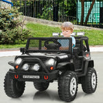 2-Seater Ride On Truck, 12V Battery Powered Electric Vehicle with Remote Control, LED Lights & Music, Ride On Car for Kids