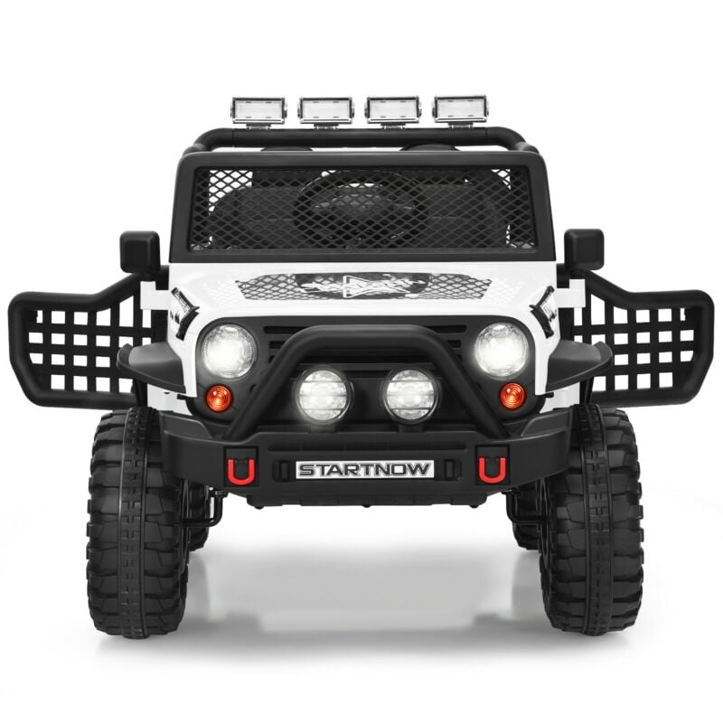 2-Seater Ride On Truck, 12V Battery Powered Electric Vehicle with Remote Control, LED Lights & Music, Ride On Car for Kids