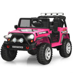 2-Seater Ride On Truck, 12V Battery Powered Electric Vehicle with Remote Control, LED Lights & Music, Ride On Car for Kids