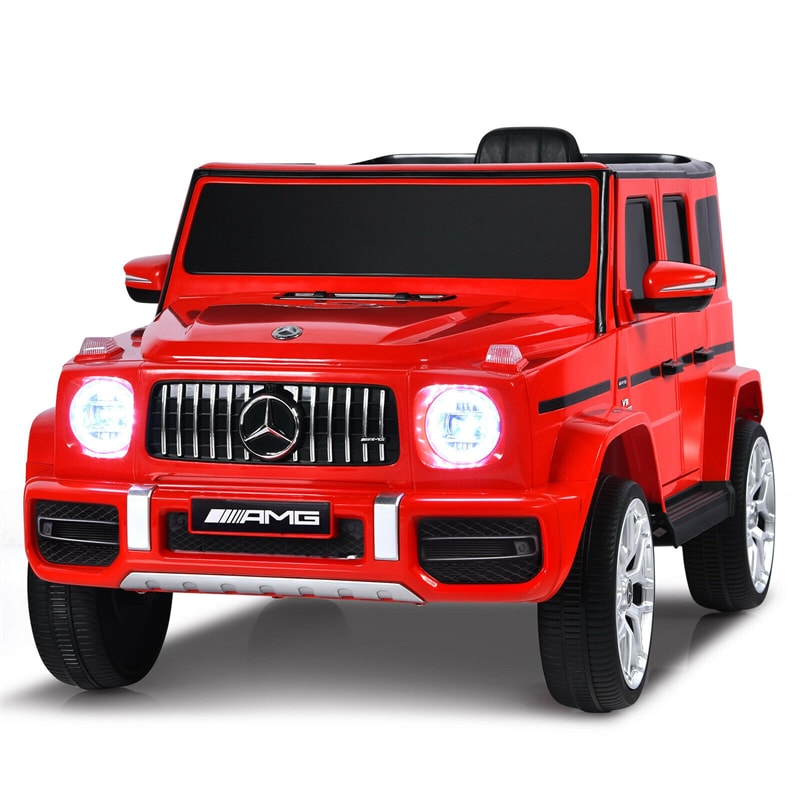 12V Kids Ride On Car, Licensed Mercedes-Benz G63 Electric Vehicle with Remote Control, Double Open Doors & Music, Battery Powered Ride On Toy