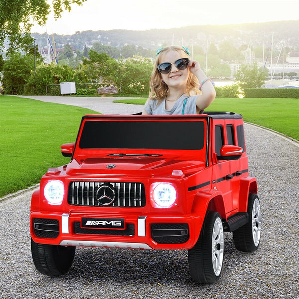 12V Kids Ride On Car, Licensed Mercedes-Benz G63 Electric Vehicle with Remote Control, Double Open Doors & Music, Battery Powered Ride On Toy