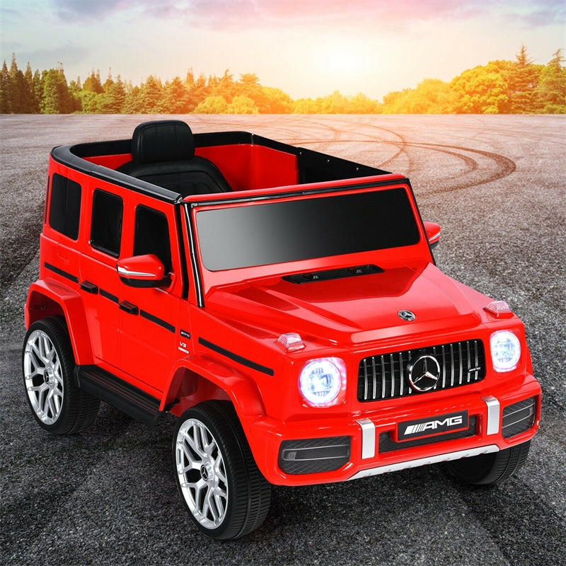 12V Kids Ride On Car, Licensed Mercedes-Benz G63 Electric Vehicle with Remote Control, Double Open Doors & Music, Battery Powered Ride On Toy