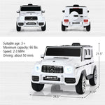 12V Kids Ride On Car, Licensed Mercedes-Benz G63 Electric Vehicle with Remote Control, Double Open Doors & Music, Battery Powered Ride On Toy