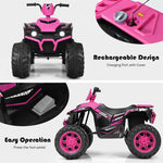 12V Kids Ride On ATV Quad 4-Wheeler Ride On Car Electric Vehicle with LED Lights & Music