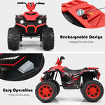 12V Kids Ride On ATV Quad 4-Wheeler Ride On Car Electric Vehicle with LED Lights & Music