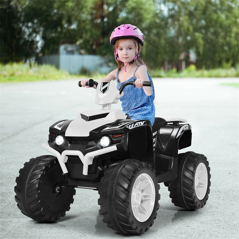 12V Kids Ride On ATV Quad 4-Wheeler Ride On Car Electric Vehicle with LED Lights & Music