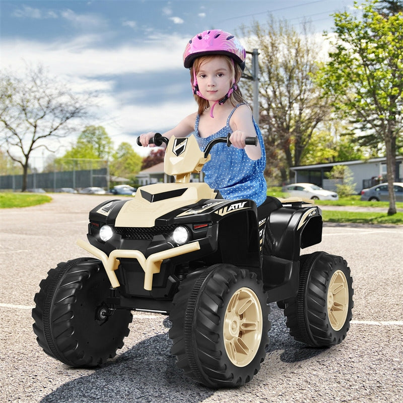 12V Kids Ride On ATV Quad 4-Wheeler Ride On Car Electric Vehicle with LED Lights & Music