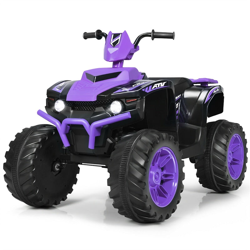 12V Kids Ride On ATV Quad 4-Wheeler Ride On Car Electric Vehicle with LED Lights & Music