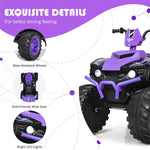 12V Kids Ride On ATV Quad 4-Wheeler Ride On Car Electric Vehicle with LED Lights & Music