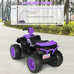 12V Kids Ride On ATV Quad 4-Wheeler Ride On Car Electric Vehicle with LED Lights & Music