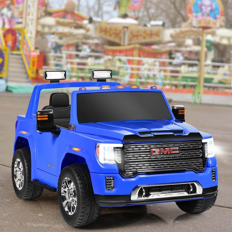 2 Seater Kids Ride on Truck 12V Licensed GMC Battery Powered Electric Car with Remote Control & Storage Box