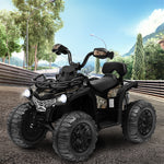 Kids Ride-On ATV 12V Battery Powered Electric Ride on 4 Wheeler Quad Car with Storage Basket & Music Headlights for 3-8 Years Old