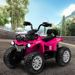 Kids Ride-On ATV 12V Battery Powered Electric Ride on 4 Wheeler Quad Car with Storage Basket & Music Headlights for 3-8 Years Old