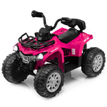 Kids Ride-On ATV 12V Battery Powered Electric Ride on 4 Wheeler Quad Car with Storage Basket & Music Headlights for 3-8 Years Old