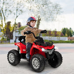 Kids Ride-On ATV 12V Battery Powered Electric Ride on 4 Wheeler Quad Car with Storage Basket & Music Headlights for 3-8 Years Old