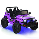 2-Seater Ride-On Truck for Kids, 12V Battery Powered Electric Vehicle with Remote Control & LED Lights, Ride-On Car for Boys Girls Gifts