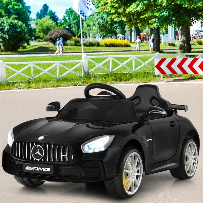 12V Kids Ride On Car, Mercedes Benz GTR Battery Powered Electric Vehicle with Remote Control